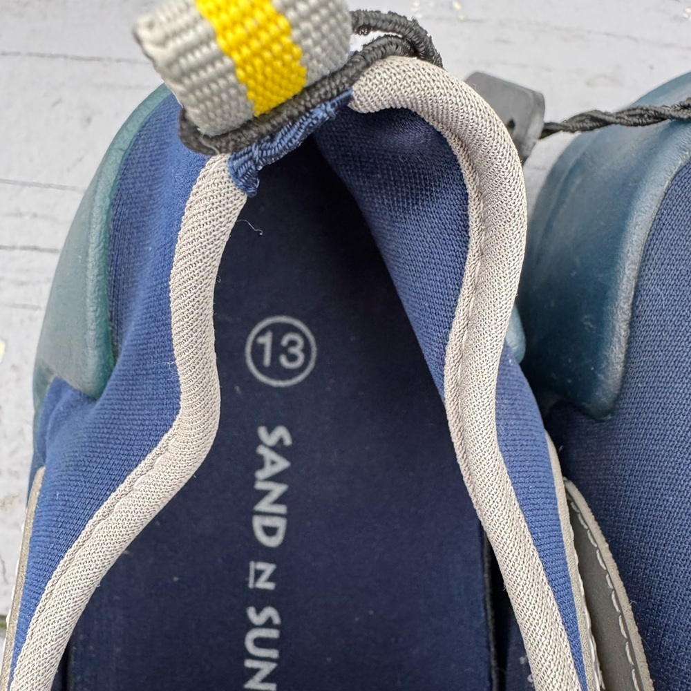 Sand n Sun Blue and Yellow Athletic Shoes S/13 - Picture 7 of 13